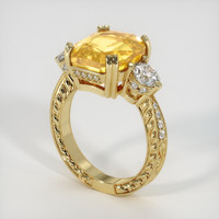 10.99 Ct. Yellow Sapphire Ring, 14K Yellow Gold 2
