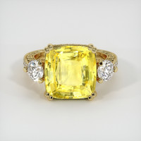 9.13 Ct. Yellow Sapphire Ring, 14K Yellow Gold 1