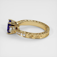 1.35 Ct. Blue Sapphire Ring, 18K Yellow Gold 4