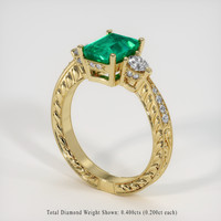 2.23 Ct. Emerald Ring, 18K Yellow Gold 2