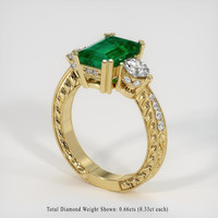 2.34 Ct. Emerald Ring, 18K Yellow Gold 2