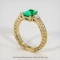 1.46 Ct. Emerald Ring, 18K Yellow Gold 2