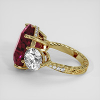 16.41 Ct. Red Rhodolite Garnet Ring, 18K Yellow Gold 4