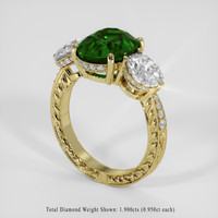 4.13 Ct. Tsavorite Garnet Ring, 18K Yellow Gold 2