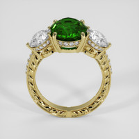 4.13 Ct. Tsavorite Garnet Ring, 18K Yellow Gold 3