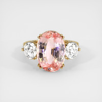9.05 Ct. Sapphire Ring, 18K Yellow Gold 1