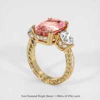 9.05 Ct. Sapphire Ring, 18K Yellow Gold 2