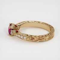 0.84 Ct. Ruby Ring, 18K Yellow Gold 4