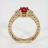 1.13 Ct. Ruby Ring, 18K Yellow Gold 3