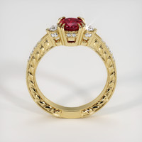 0.85 Ct. Ruby Ring, 18K Yellow Gold 3