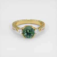 2.03 Ct. Sapphire Ring, 18K Yellow Gold 1