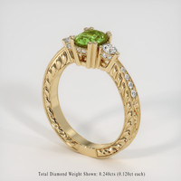 1.25 Ct. Sapphire Ring, 18K Yellow Gold 2