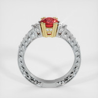 1.09 Ct. Ruby Ring, 14K Yellow & White 3