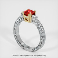 Ruby Ring 1.06 Ct., 14K Yellow White Preview
