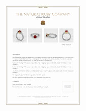 Ruby Ring 1.66 Ct. 14K Yellow White Appraisal