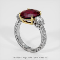 5.61 Ct. Ruby Ring, 14K Yellow & White 2