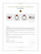Ruby Ring 2.92 Ct., 14K Yellow White Appraisal