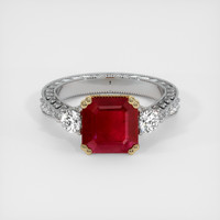 2.92 Ct. Ruby Ring, 14K Yellow & White 1