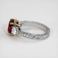 3.91 Ct. Ruby Ring, 14K Yellow & White 4