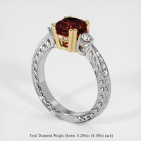 2.01 Ct. Reddish Orange Sapphire Ring, 14K Yellow & White 2