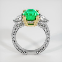 4.62 Ct. Emerald Ring, 18K Yellow White 3
