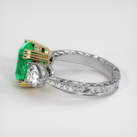 4.62 Ct. Emerald Ring, 18K Yellow White 4