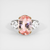 9.05 Ct. Sapphire Ring, 18K Yellow & White 1