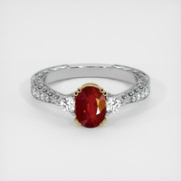 Ruby Ring 1.08 Ct., 18K Yellow White Preview