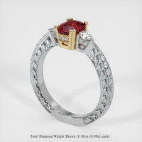 Ruby Ring 1.08 Ct., 18K Yellow White Preview