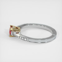0.61 Ct. Ruby Ring, 18K Yellow & White 4
