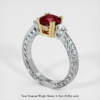 Ruby Ring 1.66 Ct. 18K Yellow White Preview