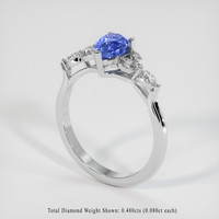 1.81 Ct. Blue Sapphire Ring, Platinum 950 2