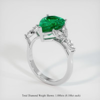 3.07 Ct. Emerald Ring, Platinum 950 2