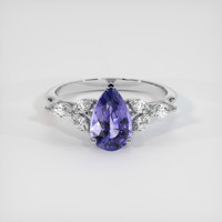 1.93 Ct. Violet Sapphire Ring, Platinum 950 1