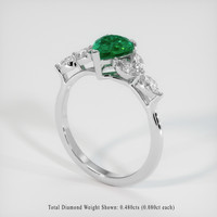 0.82 Ct. Emerald Ring, Platinum 950 2