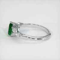 0.82 Ct. Emerald Ring, Platinum 950 4