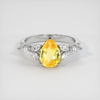 1.58 Ct. Yellow Sapphire Ring, Platinum 950 1