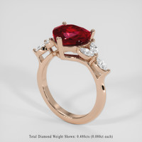 3.35 Ct. Red Spinel Ring, 14K Rose Gold 2