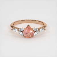 1.09 Ct. Sapphire Ring, 14K Rose Gold 1
