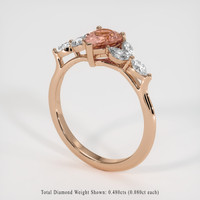 1.09 Ct. Sapphire Ring, 14K Rose Gold 2