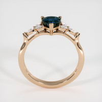 2.69 Ct. Greenish Blue Sapphire Ring, 14K Rose Gold 3