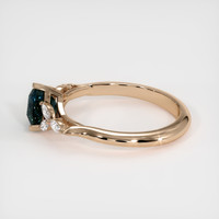 2.69 Ct. Greenish Blue Sapphire Ring, 14K Rose Gold 4
