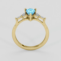0.97 Ct. Swiss Blue Topaz Ring, Silver 3