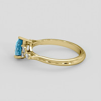 0.97 Ct. Swiss Blue Topaz Ring, Silver 4
