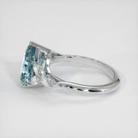 1.89 Ct. Blue Aquamarine Ring, 10K White Gold 4