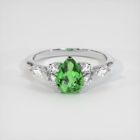 1.70 Ct. Tsavorite Garnet Ring, 10K White Gold 1