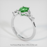 1.70 Ct. Tsavorite Garnet Ring, 10K White Gold 2