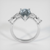 2.83 Ct. Greyish Blue Sapphire Ring, 10K White Gold 3