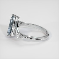 2.83 Ct. Greyish Blue Sapphire Ring, 10K White Gold 4