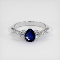 1.19 Ct. Blue Sapphire Ring, 14K White Gold 1